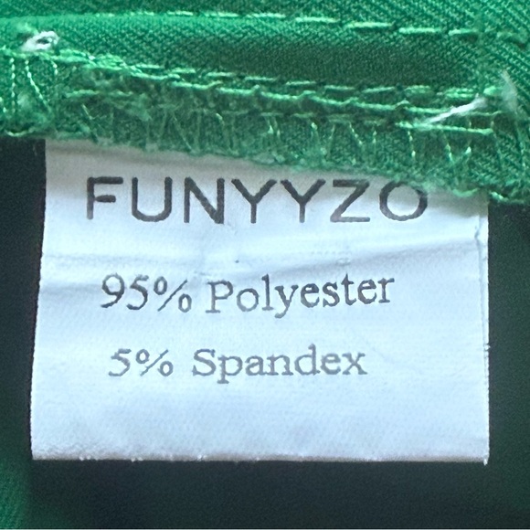 Funyyzo Wide Leg Pants Women’s Size 2-4 Business Work Trousers Green - Picture 13 of 13